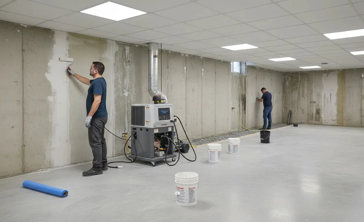 Atlanta foundation repair and basement waterproofing work