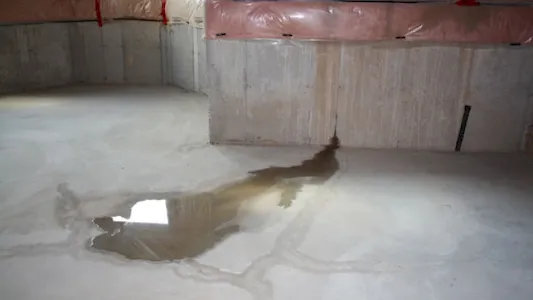 Foundation repair service showing crack repair and structural reinforcement