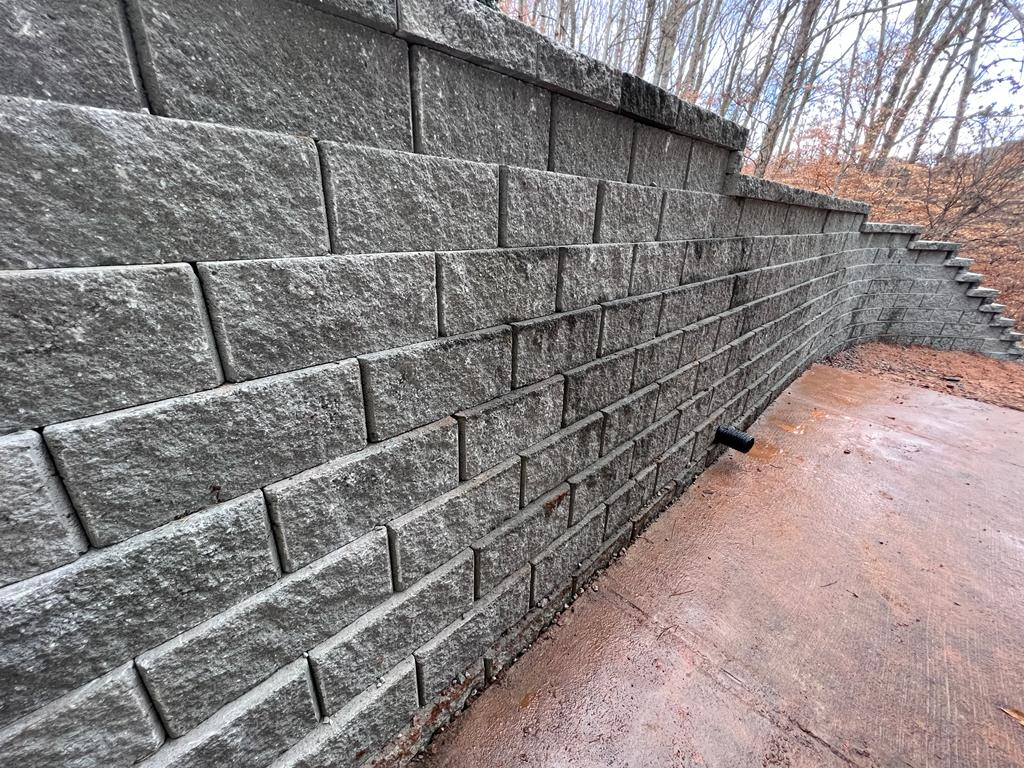 Tiered residential retaining wall project in Metro Atlanta